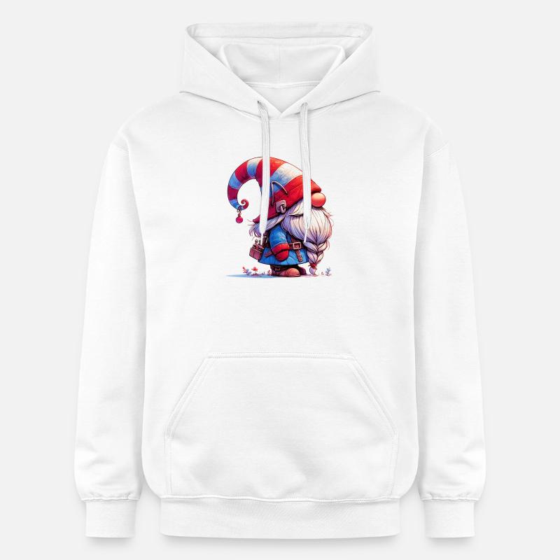 Elfe gobelin gnome - Sweat à capuche Softstyle® Gildan Unisexe - blanc