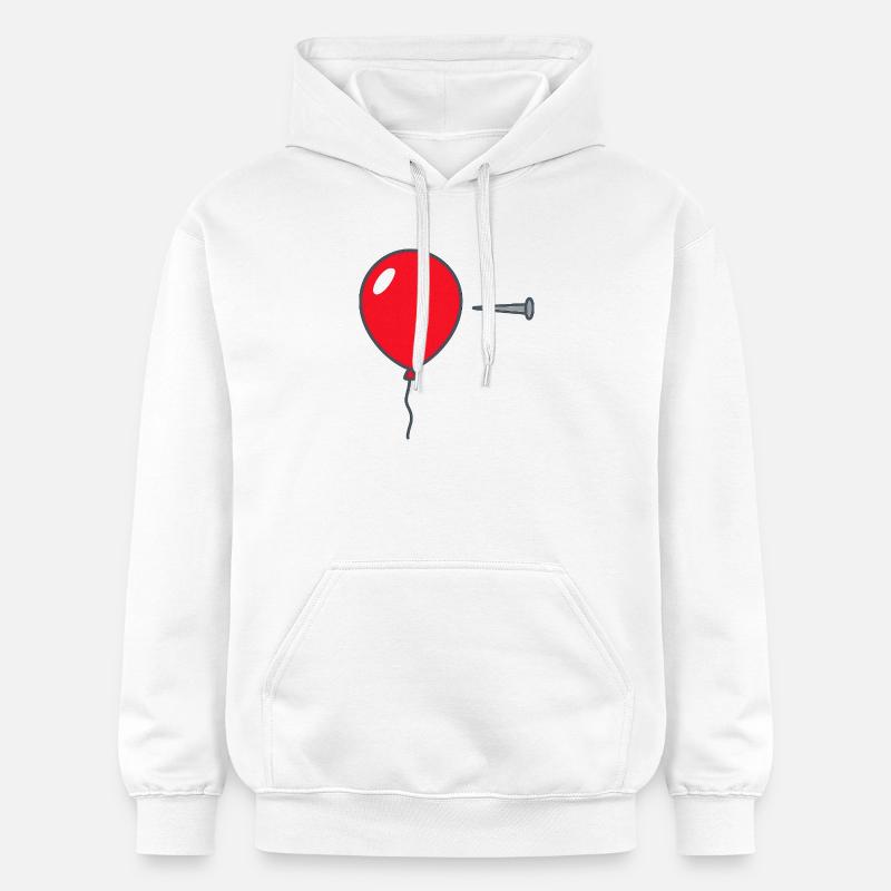 • « Éclatez le ballon – Conception graphique audacieuse - Sweat à capuche Softstyle® Gildan Unisexe - blanc