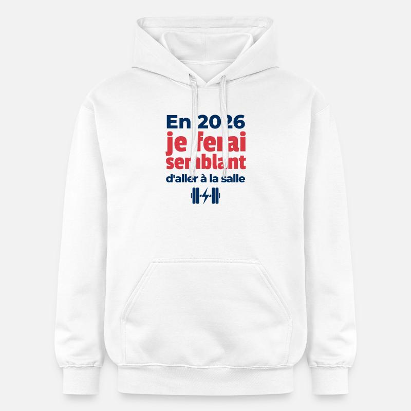 Résolution de fin d'année - Sweat à capuche Softstyle® Gildan Unisexe - blanc