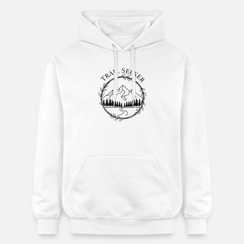 Trail Seeker – Édition Sentier Nature - Sweat à capuche Softstyle® Gildan Unisexe - blanc
