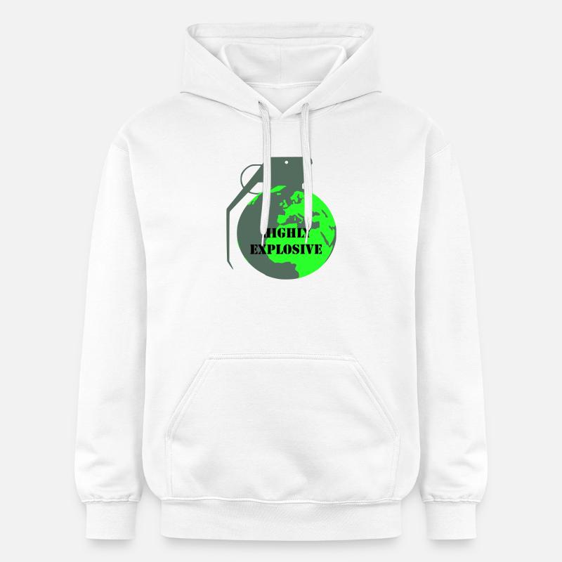 Terre explosive  - Sweat à capuche Softstyle® Gildan Unisexe - blanc