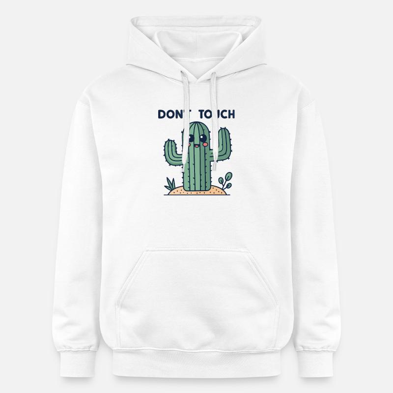 Cactus mignon: interdiction toucher - Sweat à capuche Softstyle® Gildan Unisexe - blanc