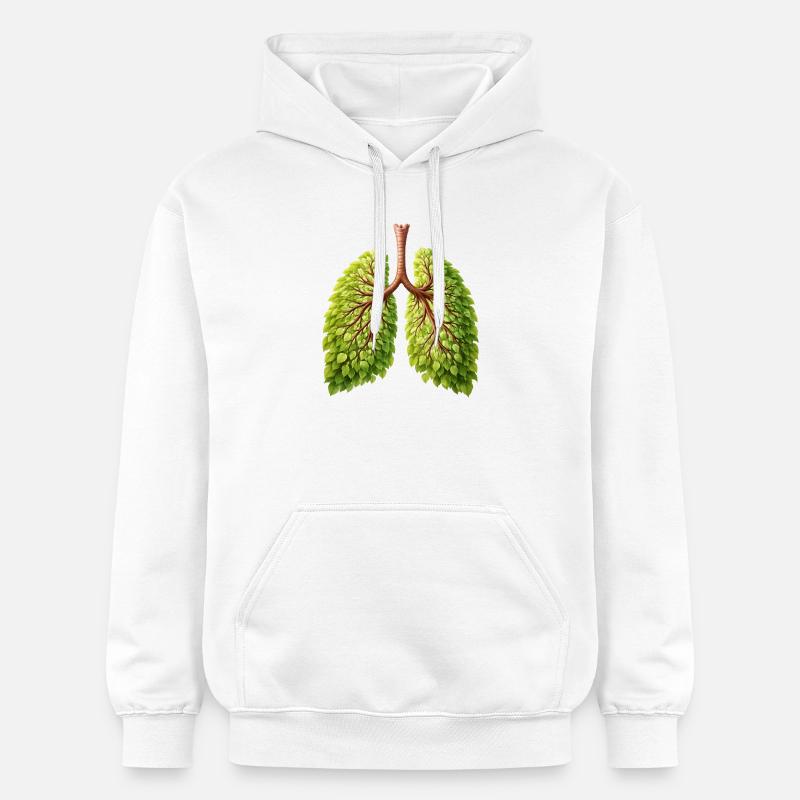 Conception de l’arbre naturel Lung - Sweat à capuche Softstyle® Gildan Unisexe - blanc
