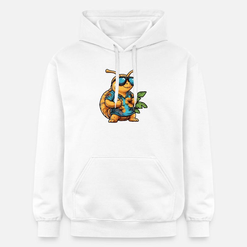Vacances de la bande dessinée Snail - Sweat à capuche Softstyle® Gildan Unisexe - blanc