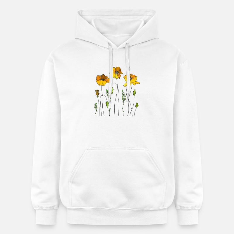 Fleur - Sweat à capuche Softstyle® Gildan Unisexe - blanc