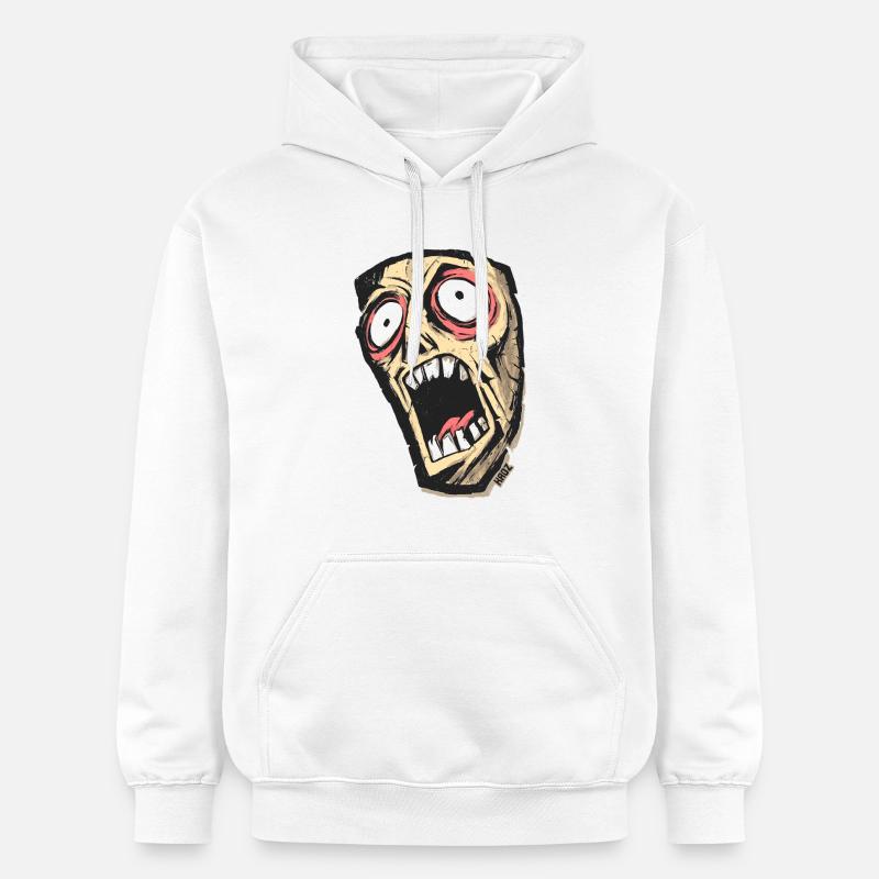 Crâne Hurlant Psychédélique - Sweat à capuche Softstyle® Gildan Unisexe - blanc