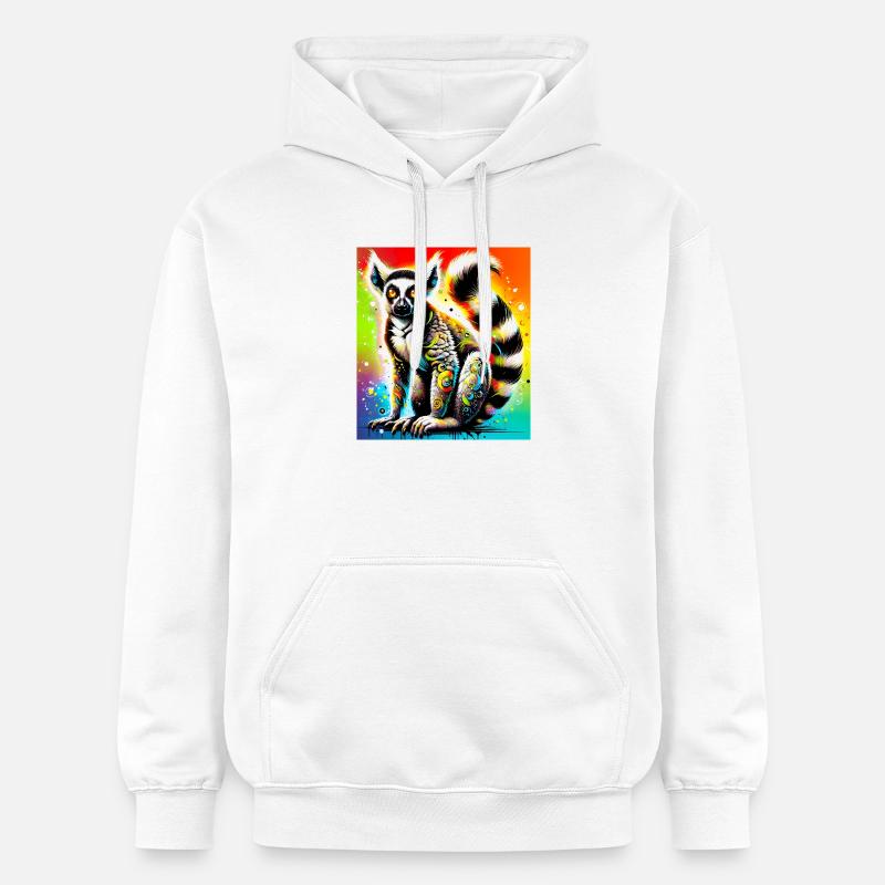 Lémurien - Sweat à capuche Softstyle® Gildan Unisexe - blanc