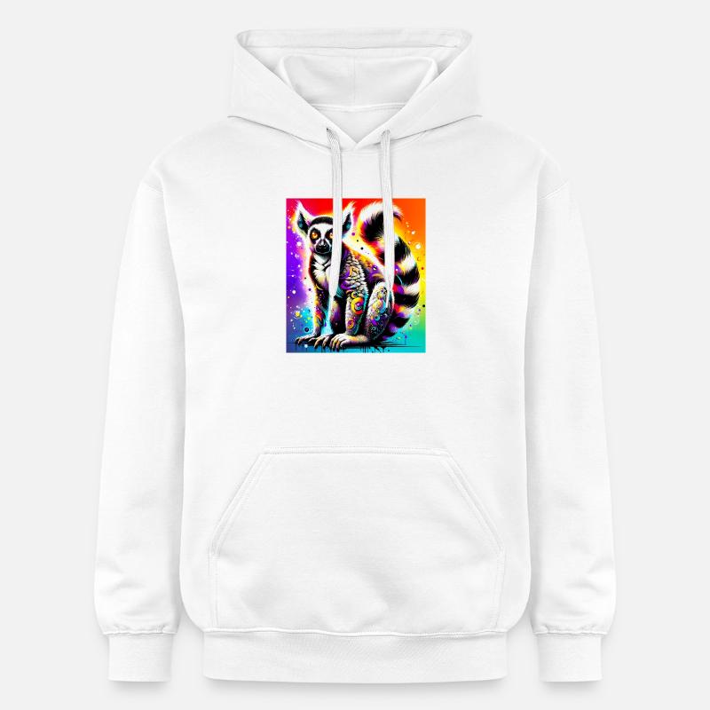 Lémurien - Sweat à capuche Softstyle® Gildan Unisexe - blanc