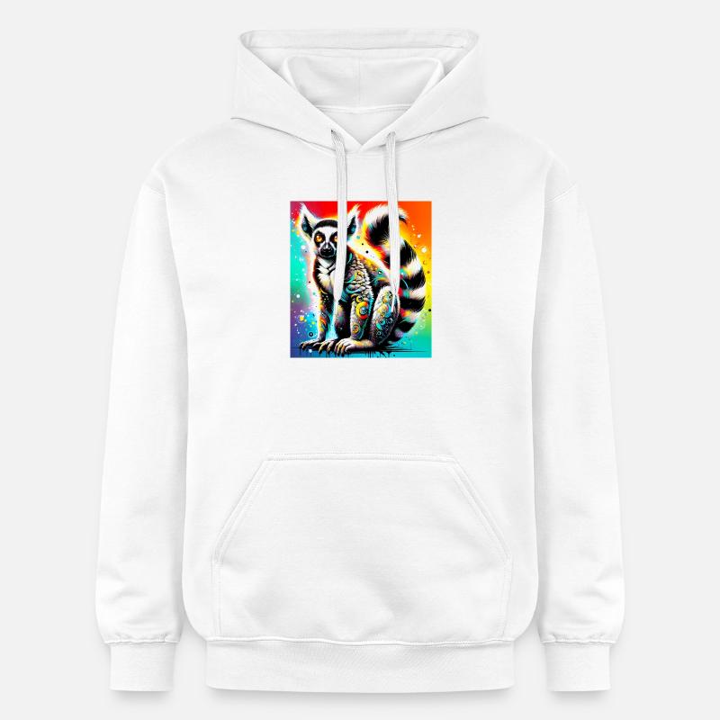 Lémurien - Sweat à capuche Softstyle® Gildan Unisexe - blanc