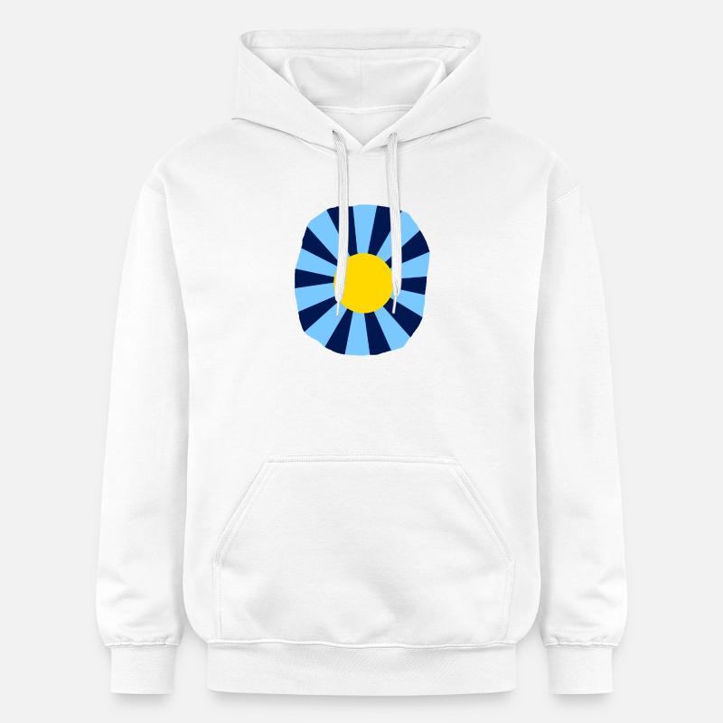 Fleur psychédélique - Sweat à capuche Softstyle® Gildan Unisexe - blanc