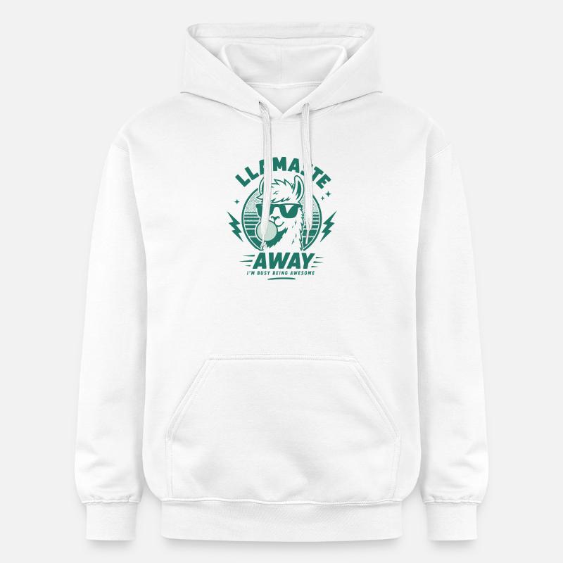 Llamaste Away Lama drôle - Sweat à capuche Softstyle® Gildan Unisexe - blanc