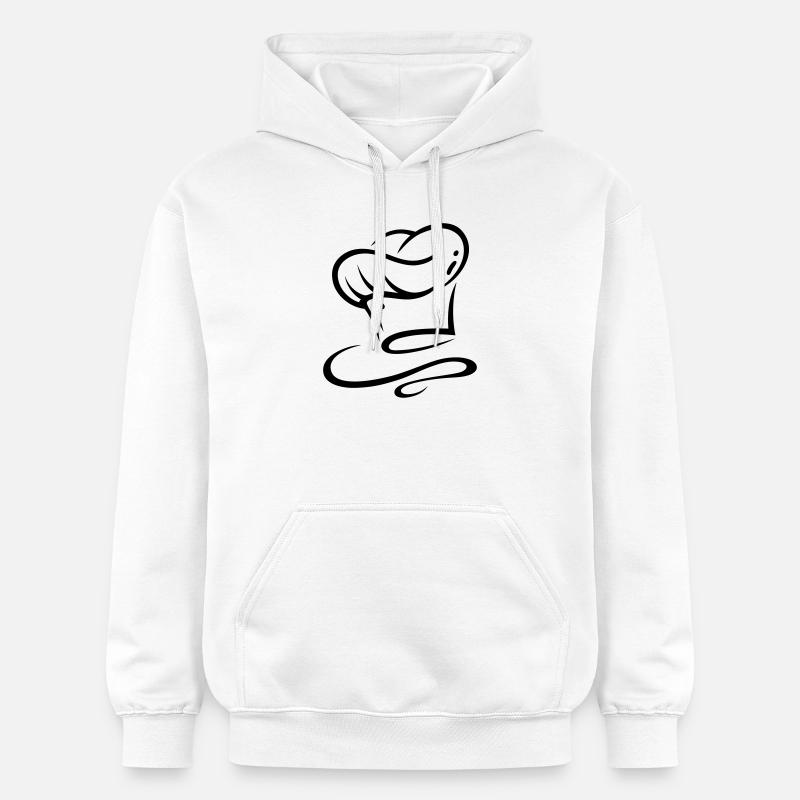 Chapeau, cuisinier, cuisine du chef - Sweat à capuche Softstyle® Gildan Unisexe - blanc