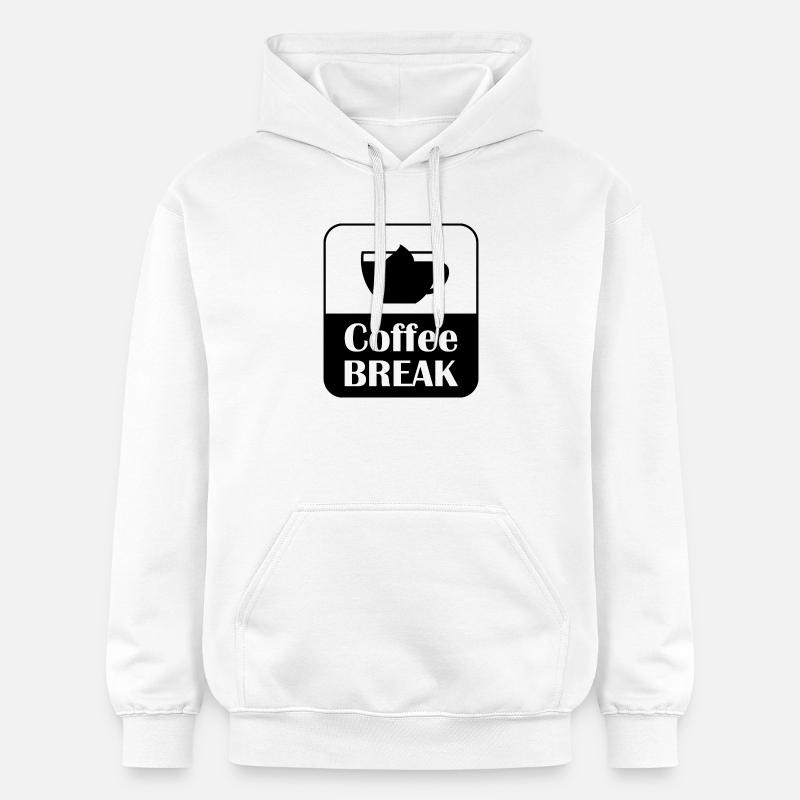 Pause café Dire design - Sweat à capuche Softstyle® Gildan Unisexe - blanc