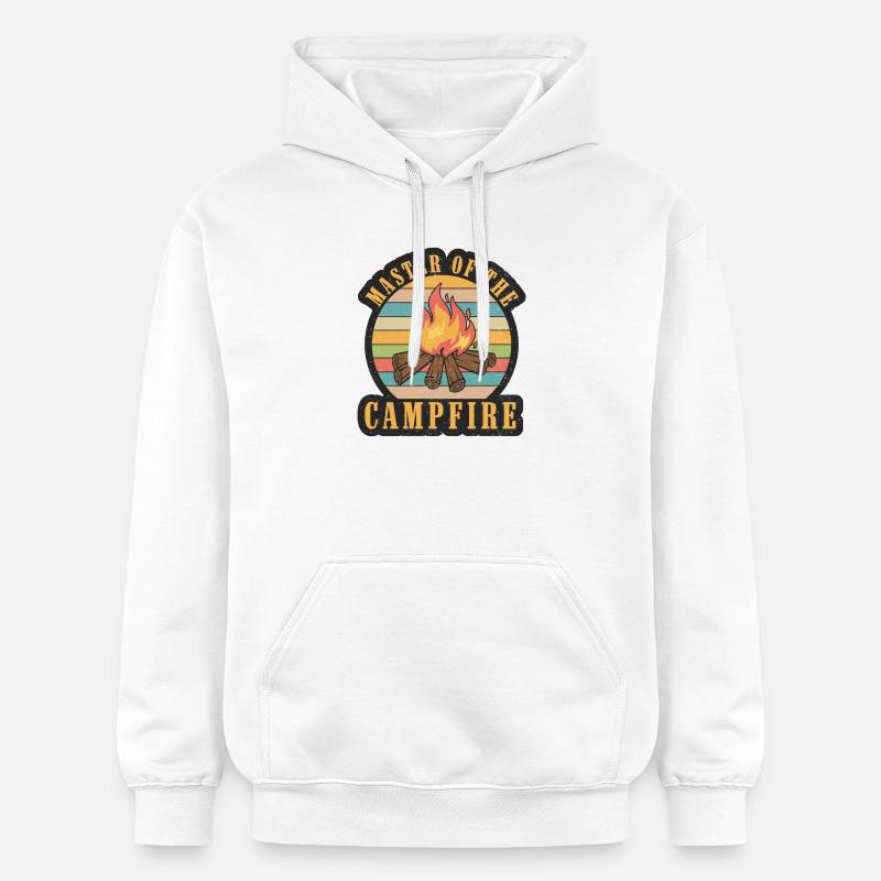 Maître du feu de camp - Sweat à capuche Softstyle® Gildan Unisexe - blanc