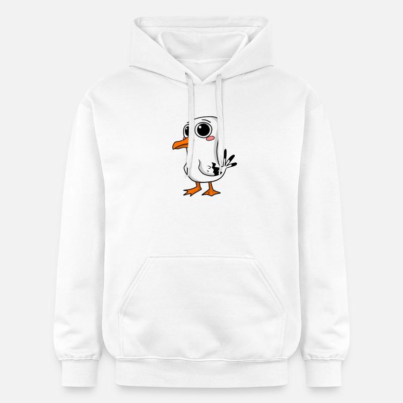 Mouette mignonne - Sweat à capuche Softstyle® Gildan Unisexe - blanc