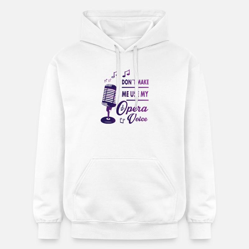 Ma voix d’opéra - Sweat à capuche Softstyle® Gildan Unisexe - blanc