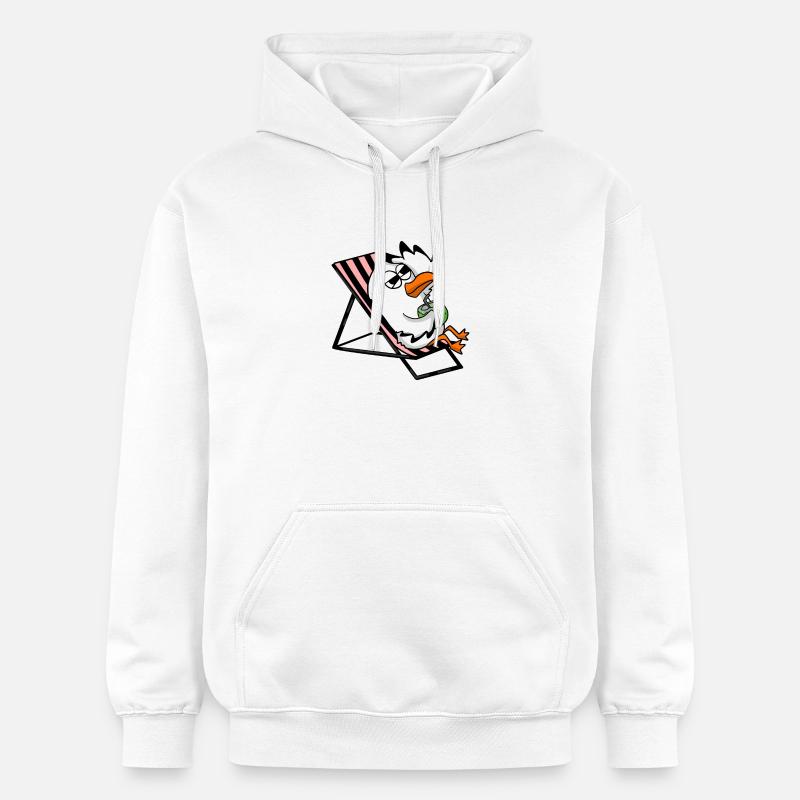 Möwe - Gildan Unisex Softstyle® Midweight Hoodie - Weiß