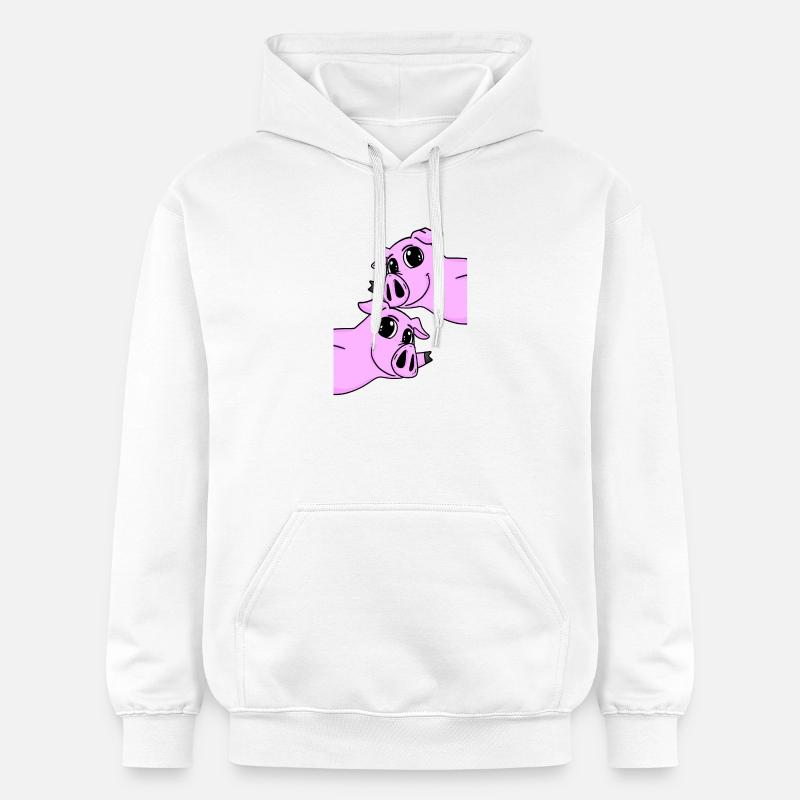 Cochons - Sweat à capuche Softstyle® Gildan Unisexe - blanc