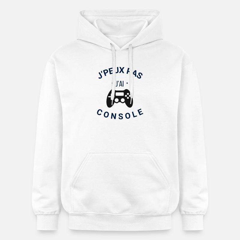 Je peux pas j'ai console - Sweat à capuche Softstyle® Gildan Unisexe - blanc