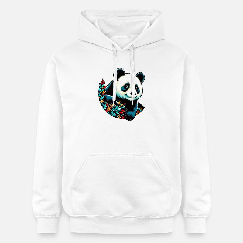 Panda - Sweat à capuche Softstyle® Gildan Unisexe - blanc