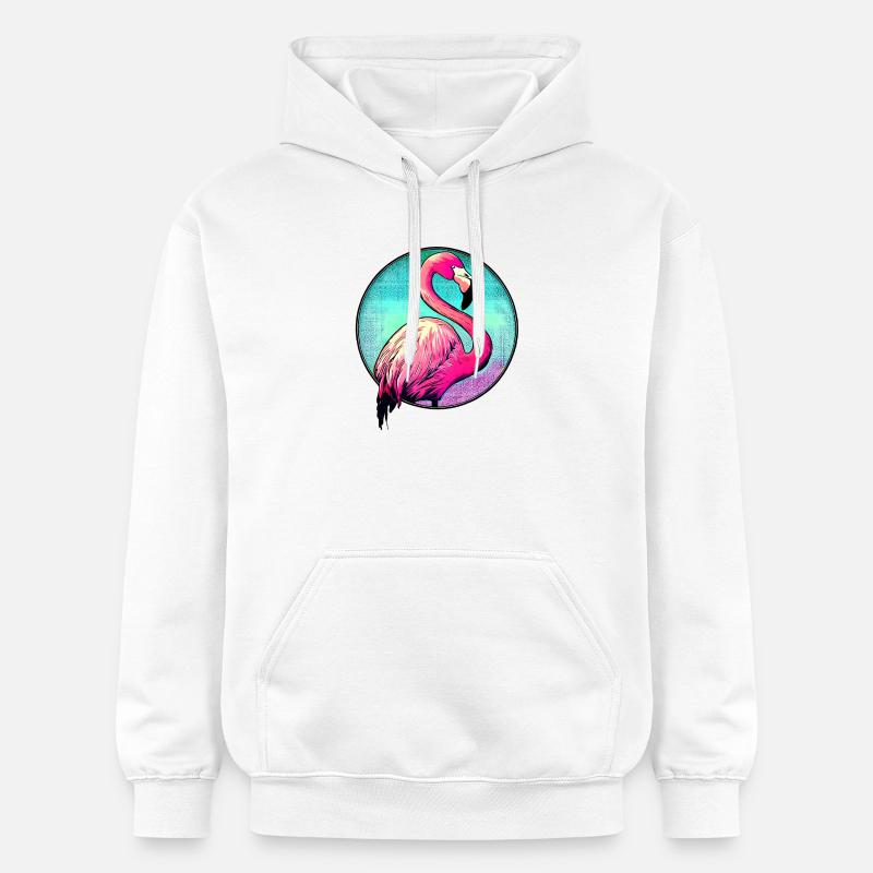 Flamant - Sweat à capuche Softstyle® Gildan Unisexe - blanc