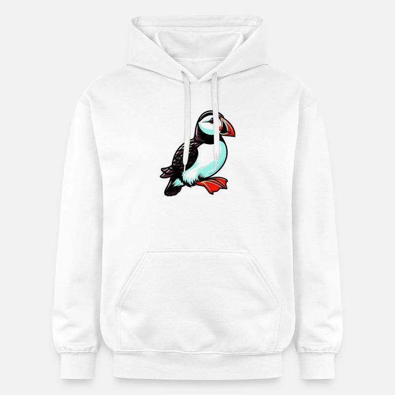 Macareux - Sweat à capuche Softstyle® Gildan Unisexe - blanc