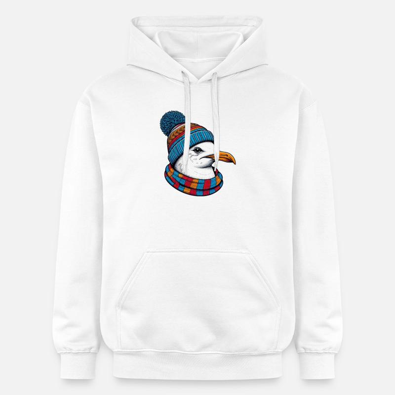 Mouette - Sweat à capuche Softstyle® Gildan Unisexe - blanc