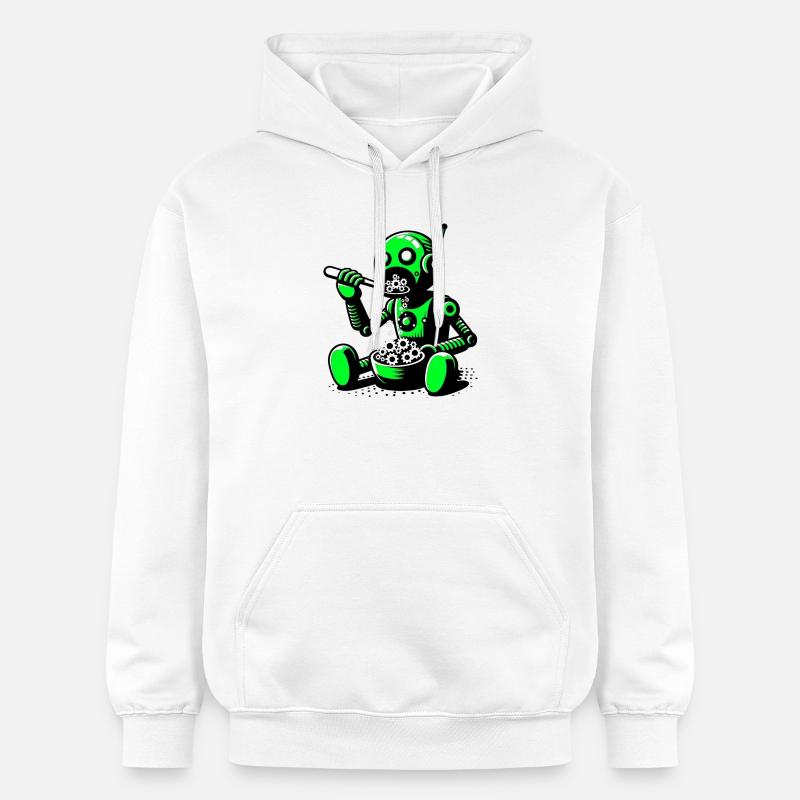 Robot extraterrestre extraterrestre - Sweat à capuche Softstyle® Gildan Unisexe - blanc