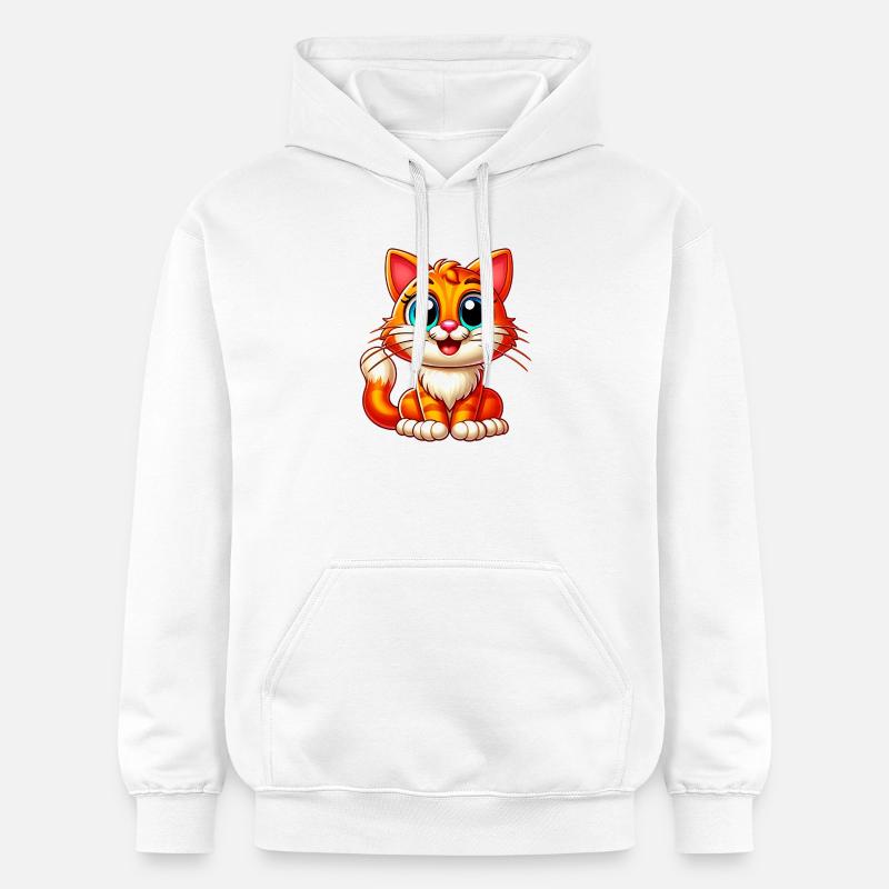 Chat - Sweat à capuche Softstyle® Gildan Unisexe - blanc