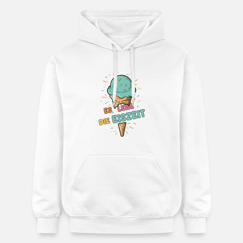 Es lebe die Eiszeit - Eiskugel - Sweat à capuche Softstyle® Gildan Unisexe - blanc