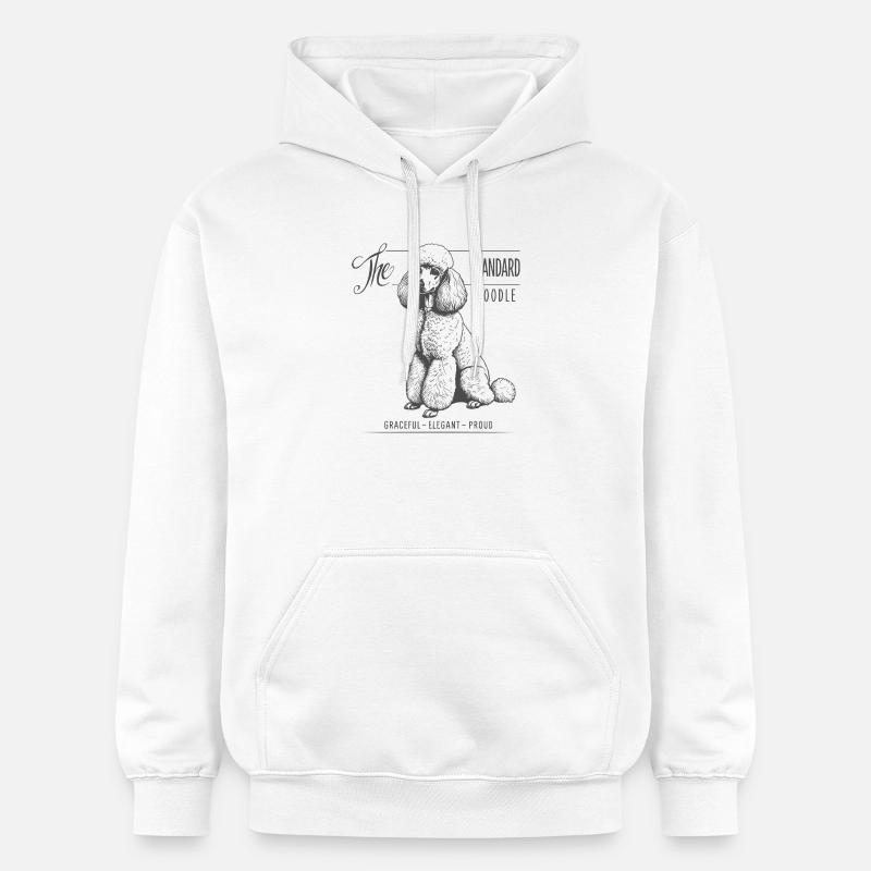 Caniche standard : une grâce distincte - Sweat à capuche Softstyle® Gildan Unisexe - blanc