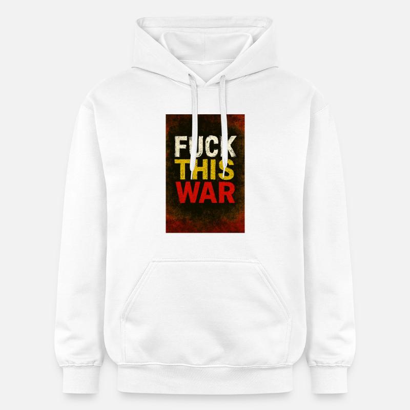 Merde à cette protestation de guerre - Sweat à capuche Softstyle® Gildan Unisexe - blanc