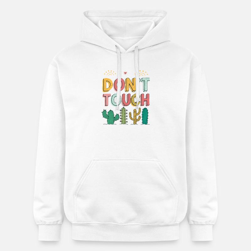 Ne Pas Toucher Cactus Pastel - Sweat à capuche Softstyle® Gildan Unisexe - blanc