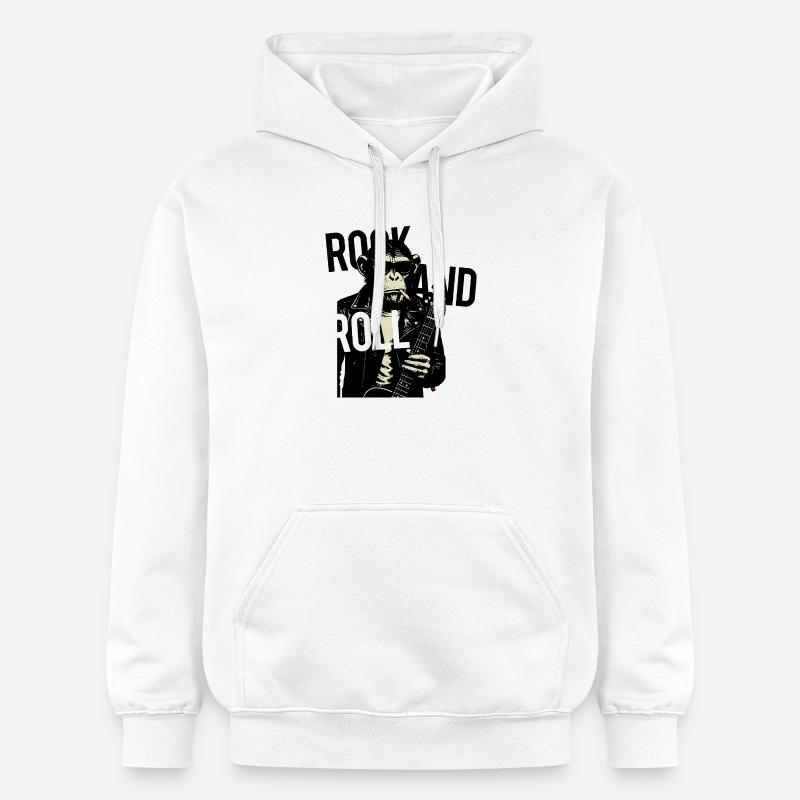 Rolling Monkey Rock - Sweat à capuche Softstyle® Gildan Unisexe - blanc