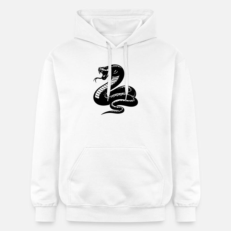 Silhouette du python serpent - Sweat à capuche Softstyle® Gildan Unisexe - blanc