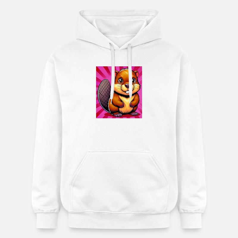 castor - Sweat à capuche Softstyle® Gildan Unisexe - blanc