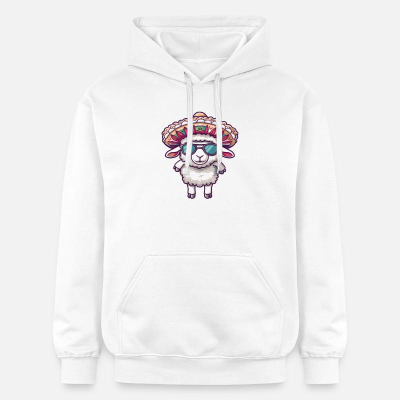 Sombrero comique drôle d’éléphant - Sweat à capuche Softstyle® Gildan Unisexe - blanc