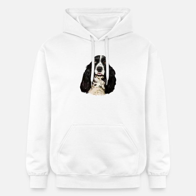 cocker spaniel - Sweat à capuche Softstyle® Gildan Unisexe - blanc