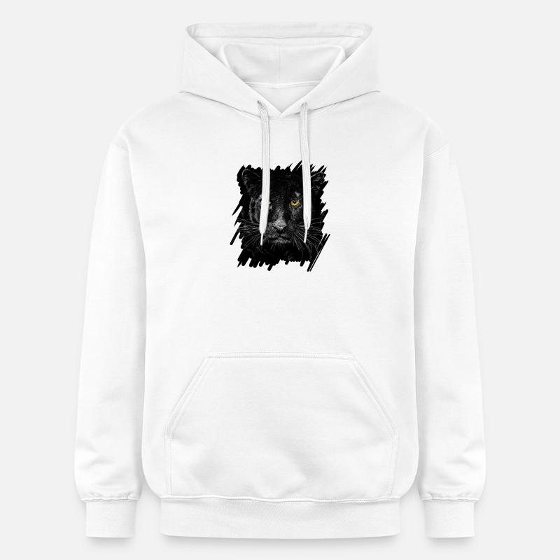 Panthère noire - Sweat à capuche Softstyle® Gildan Unisexe - blanc