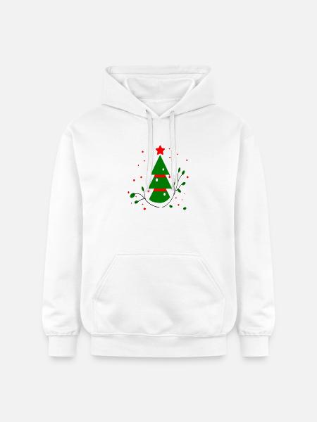 Noël, Arbre De Noël - Sweat à capuche Softstyle® Gildan Unisexe - blanc