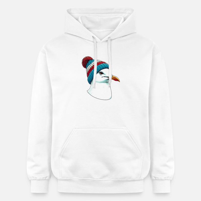 Mouette - Sweat à capuche Softstyle® Gildan Unisexe - blanc