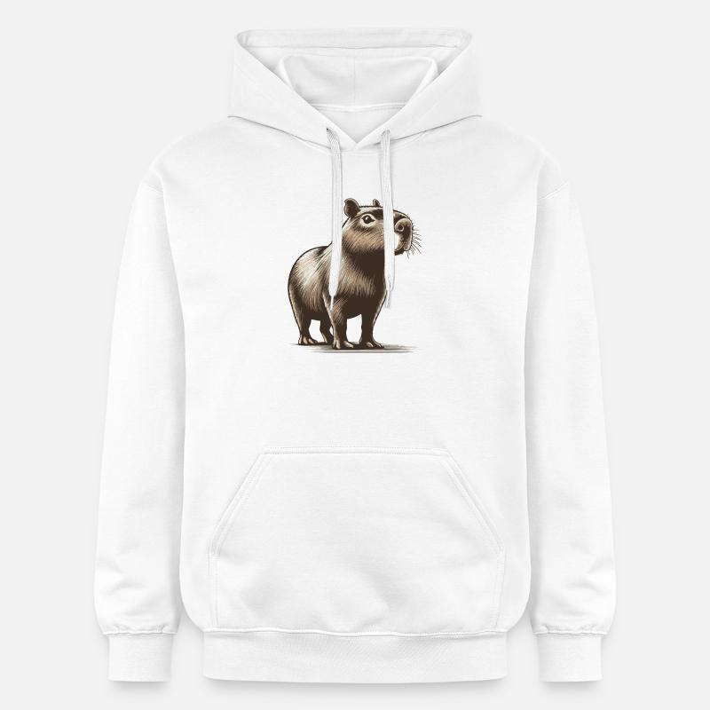 Capybara - Gildan Unisex Softstyle® Midweight Hoodie - Weiß