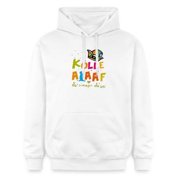 Carnaval d’Alaaf - Sweat à capuche Softstyle® Gildan Unisexe - blanc - Devant - Liana (172cm) & Jaron (178cm)