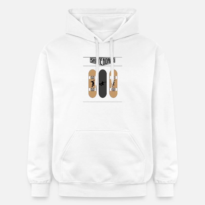 Skateboard - Sweat à capuche Softstyle® Gildan Unisexe - blanc
