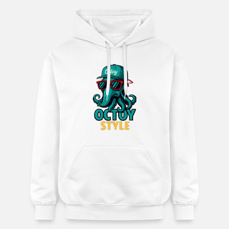 Casquette rétro Octoy Style Octopus - Sweat à capuche Softstyle® Gildan Unisexe - blanc