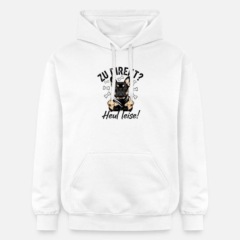 Bouledogue français cool - Sweat à capuche Softstyle® Gildan Unisexe - blanc