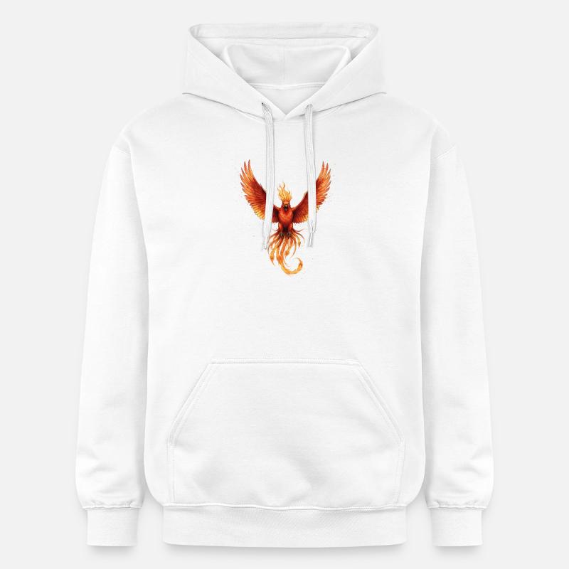 Feu Phoenix Flame Flight - Sweat à capuche Softstyle® Gildan Unisexe - blanc