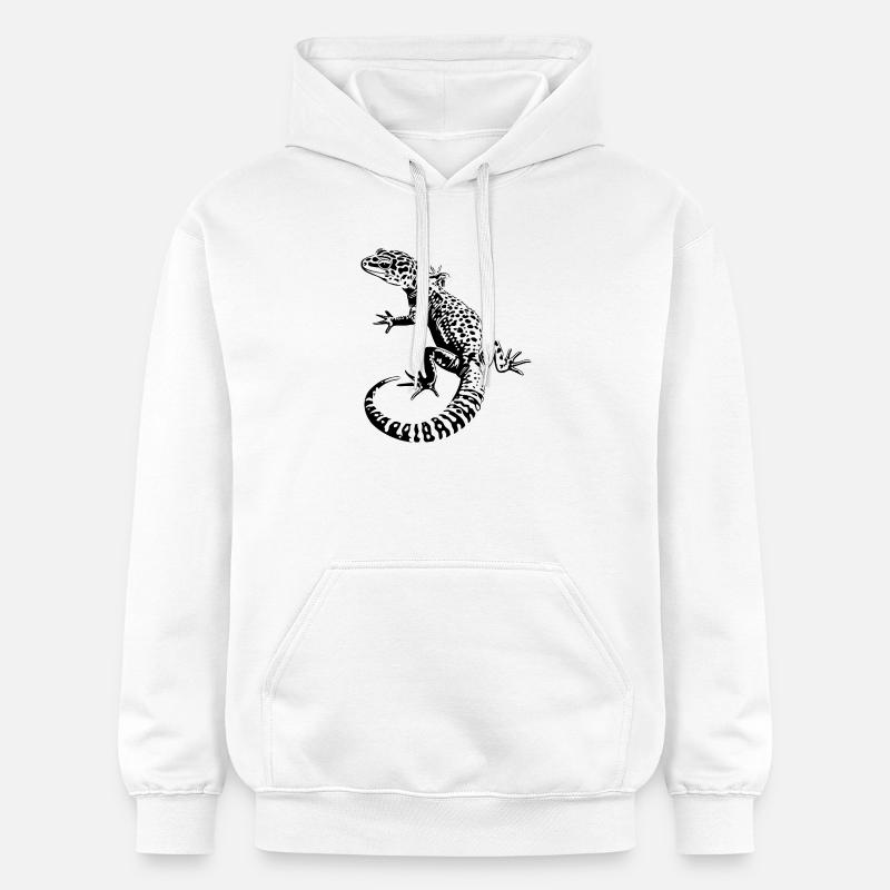 Léopardgecko - Sweat à capuche Softstyle® Gildan Unisexe - blanc
