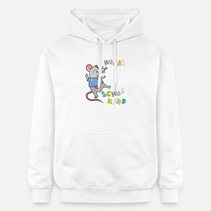 Hourra la souris écolière - Sweat à capuche Softstyle® Gildan Unisexe - blanc