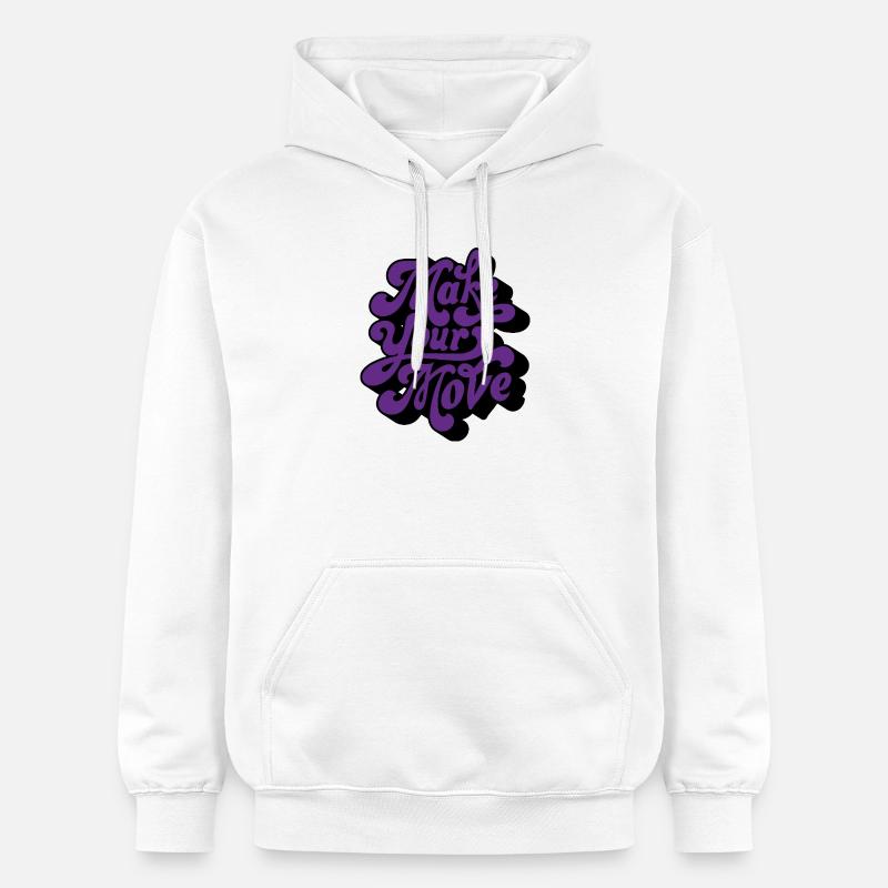 Make Your Move Retro-Skript - Gildan Unisex Softstyle® Midweight Hoodie - Weiß